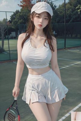 Ilustrasi Aaliyah Gadis Tenis AI-156