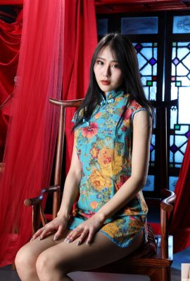 (Pemotretan pribadi model Lu) Model cantik – Model cantik Lai Min tanpa manfaat pemotretan pribadi mosaik “Cheongsam Kuno” (100P)