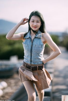 (Koleksi internet) Gadis berkaki cantik Taiwan-pemotretan luar ruangan kecantikan Winnie Lulu realistis (28P)