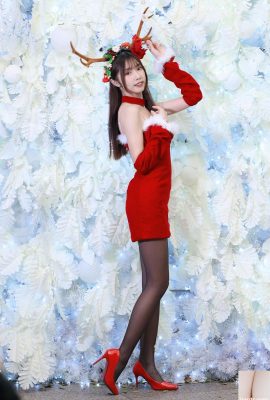 (Koleksi online) Gadis berkaki cantik Taiwan-Pemotretan luar ruangan gadis Natal Huimi realistis (93P)
