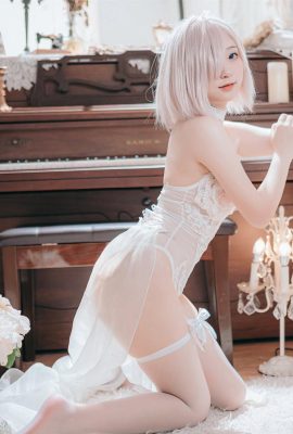 Hualing cosplay sutra putih seksi foto stoking seksi kaki dan kaki yang indah (19P)