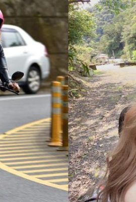 Dewi sepeda motor seksi “Ai Fei” dengan payudara besar berlari di pegunungan (11P)