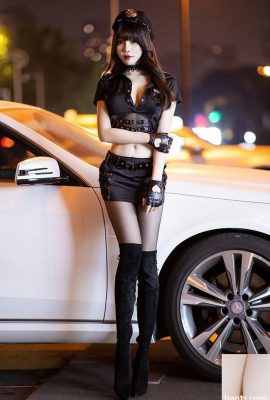 Polisi wanita cantik Zhizhi dengan rok pendek dan stoking hitam dilatih dengan penuh semangat (50P)