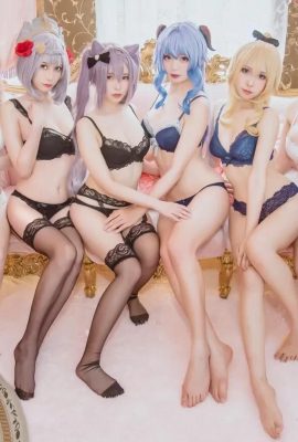 Cosplay Lingerie Efek Cahaya Genshin (55P)