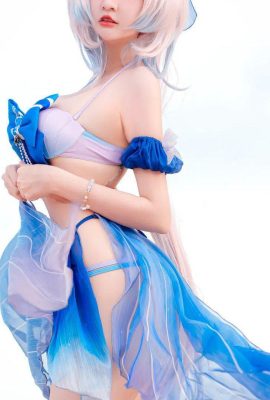 Cosplayer Tidak Dikenal cosplay Bikini Kokomi – Dampak Genshin (21P)