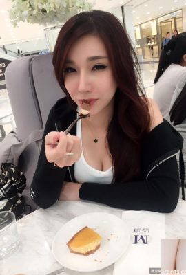 Gadis manis~Zhang Xiaoyu~memakan kue berpotongan rendah dan memperlihatkan alur yang dalam (27P