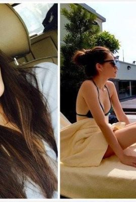 Kecantikan kecil seksi model cantik Han Shengsheng tersenyum begitu manis di tepi kolam renang (21P)