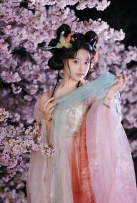 Bunga sakura malam membawa rusa (22p)