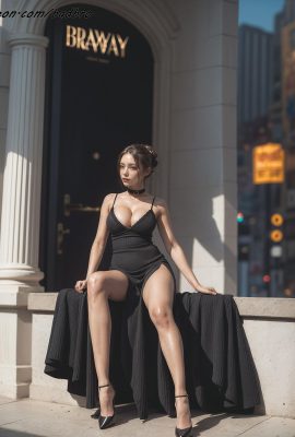 Badbro_side Slit Dress Back
