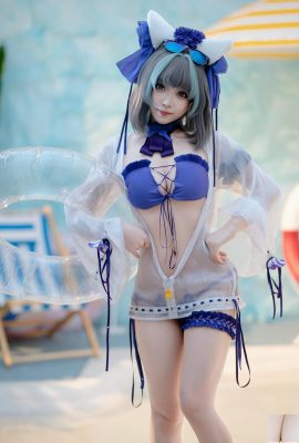 (Koleksi Online) Bangni Bangni cosplay Baju Renang Cheshire – Azur Lane (86P)