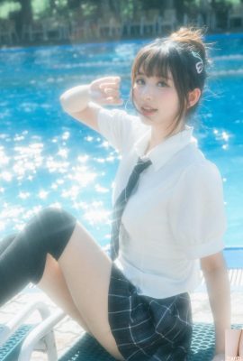 Wajah biji melon “Bunga” + bubuk corona mata besar yang menawan (10P)